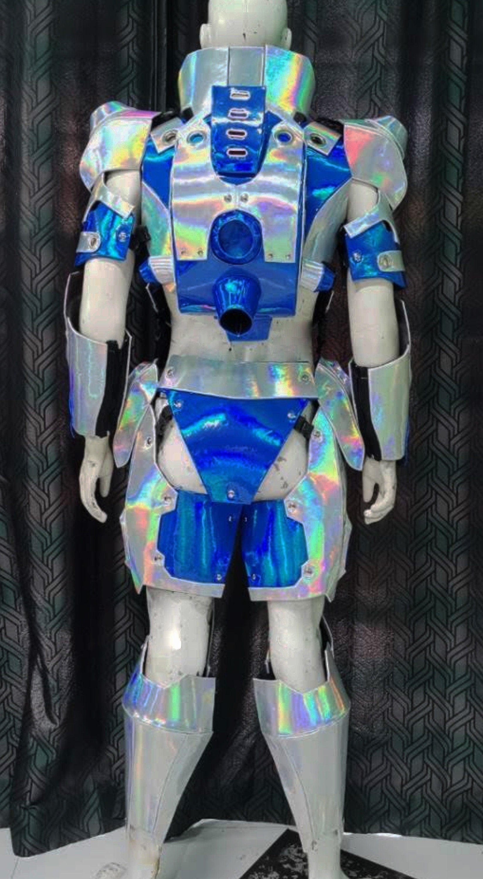 Da NeeNa M595E Airspace Robot Roman Armor Shiny Lady Gaga Vegas Pageant Costume Set XS-XL