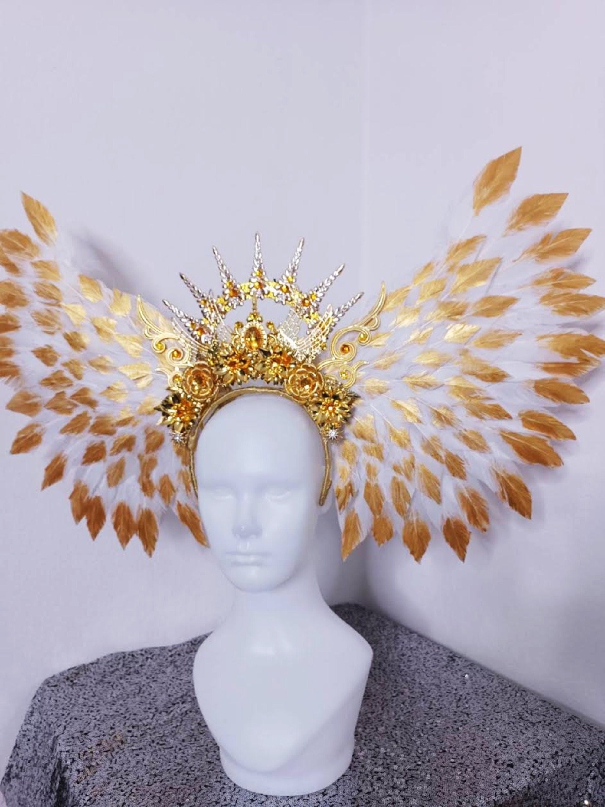 DaNeeNa H1105 Goddess Bird Prince Asian Pageant Vegas Dance Showgirl Headdress