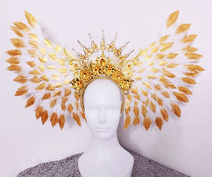 DaNeeNa H1105 Goddess Bird Prince Asian Pageant Vegas Dance Showgirl Headdress