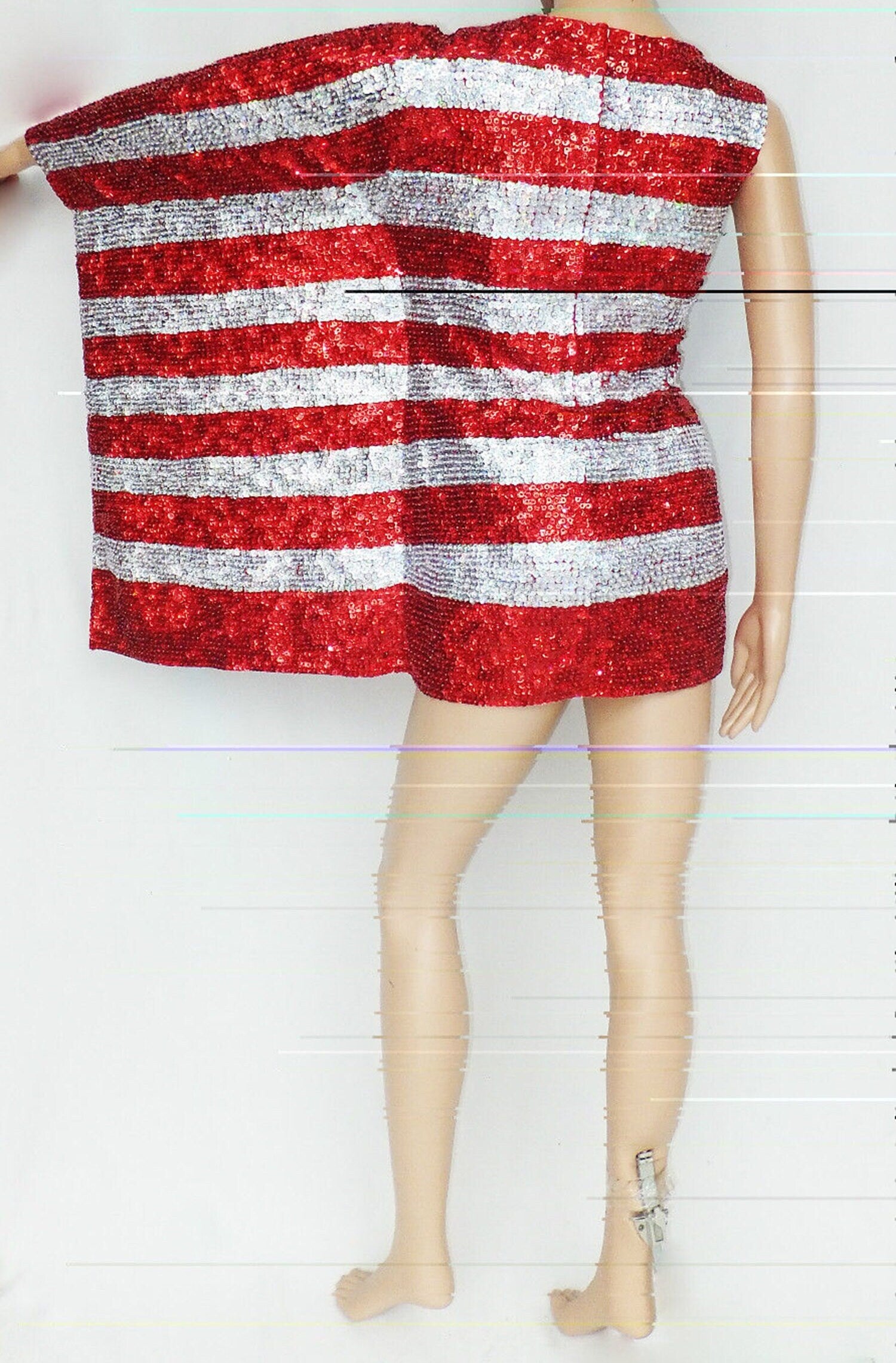 Penchon m061 UK usa America British Independence Flag Sequin Dress XS - XL