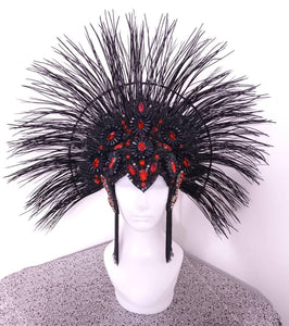 Da NeeNa H1112  Dead Flower Medusa Vegas Cabaret Showgirl Pageant Headdress