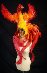 Da NeeNa HUT H1109 Phoenix Bird  Princess Parade Showgirl Vegas Crystal Pageant Headdress