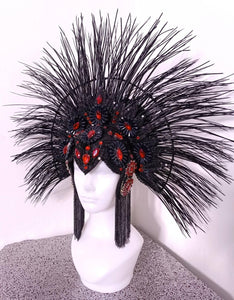 Da NeeNa H1112  Dead Flower Medusa Vegas Cabaret Showgirl Pageant Headdress