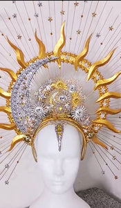 Da NeeNa H1116  The Universe King Vegas Cabaret Showgirl Pageant Headdress