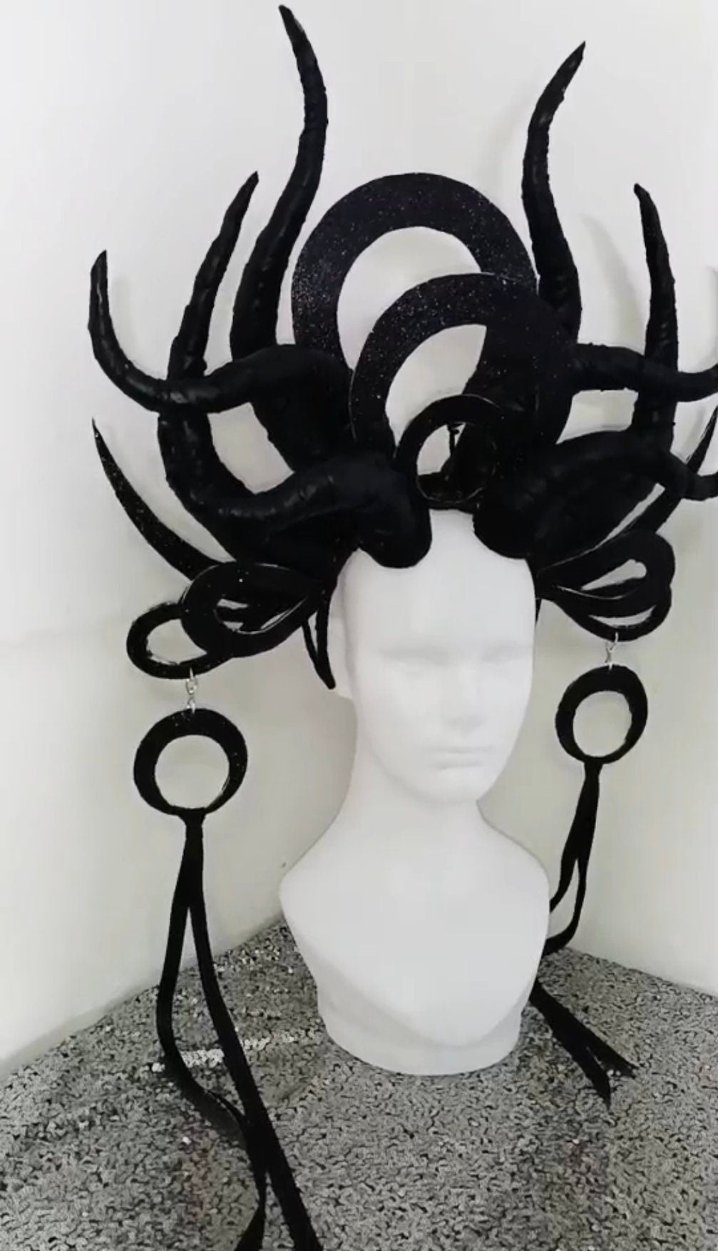 Da NeeNa H1115 Chinese Modern Devil Medusa Vegas Cabaret Showgirl Pageant Headdress