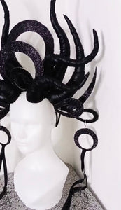 Da NeeNa H1115 Chinese Modern Devil Medusa Vegas Cabaret Showgirl Pageant Headdress