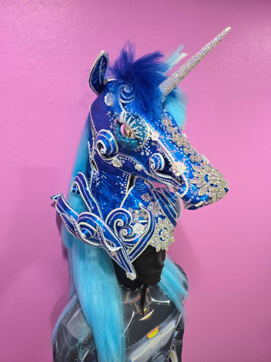 Da NeeNa HUT H981 Unicorn Stallion Sea biscuit Spirit Champion Derby Horse Headdress