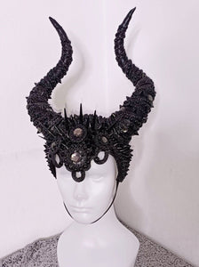 Da NeeNa H993 The Strong Viking King Longhorns Crystal Dance Drag Headdress