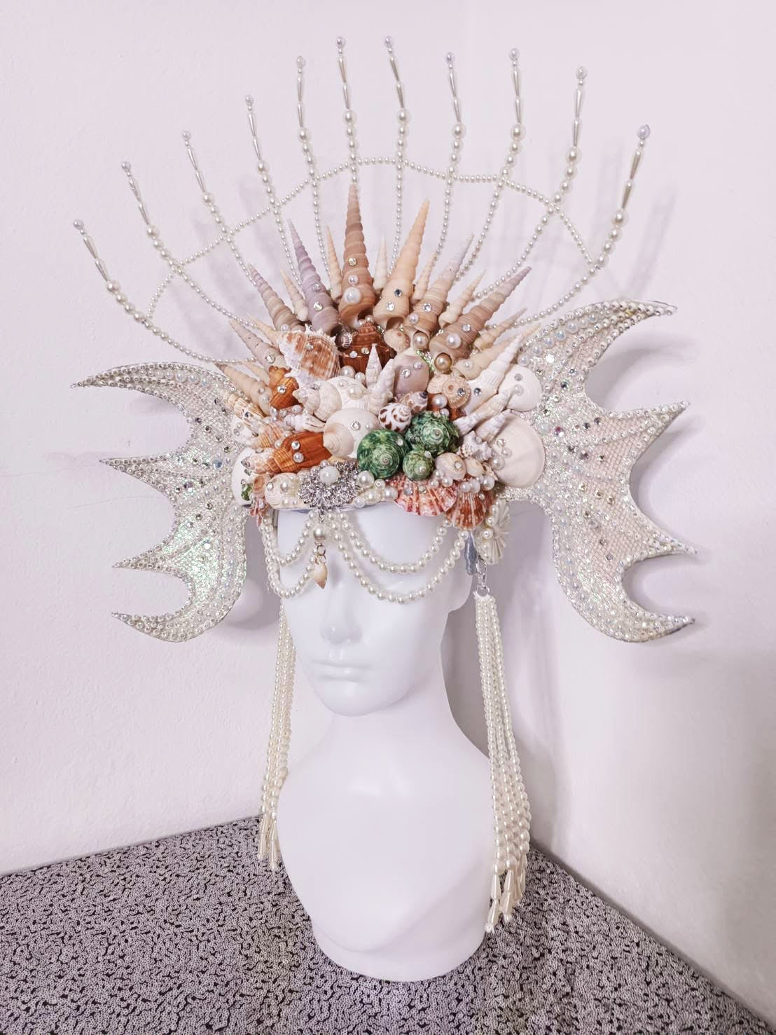 DaNeeNa H1106 Aqua Woman Queen Pageant Vegas Drag Dance Showgirl Headdress