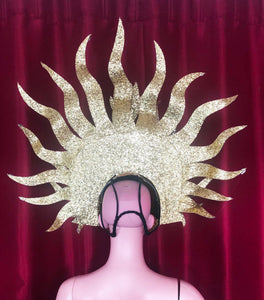 Evita Fire Sun Vegas Cabaret Showgirl Drag Queen Headdress