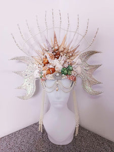 DaNeeNa H1106 Aqua Woman Queen Pageant Vegas Drag Dance Showgirl Headdress