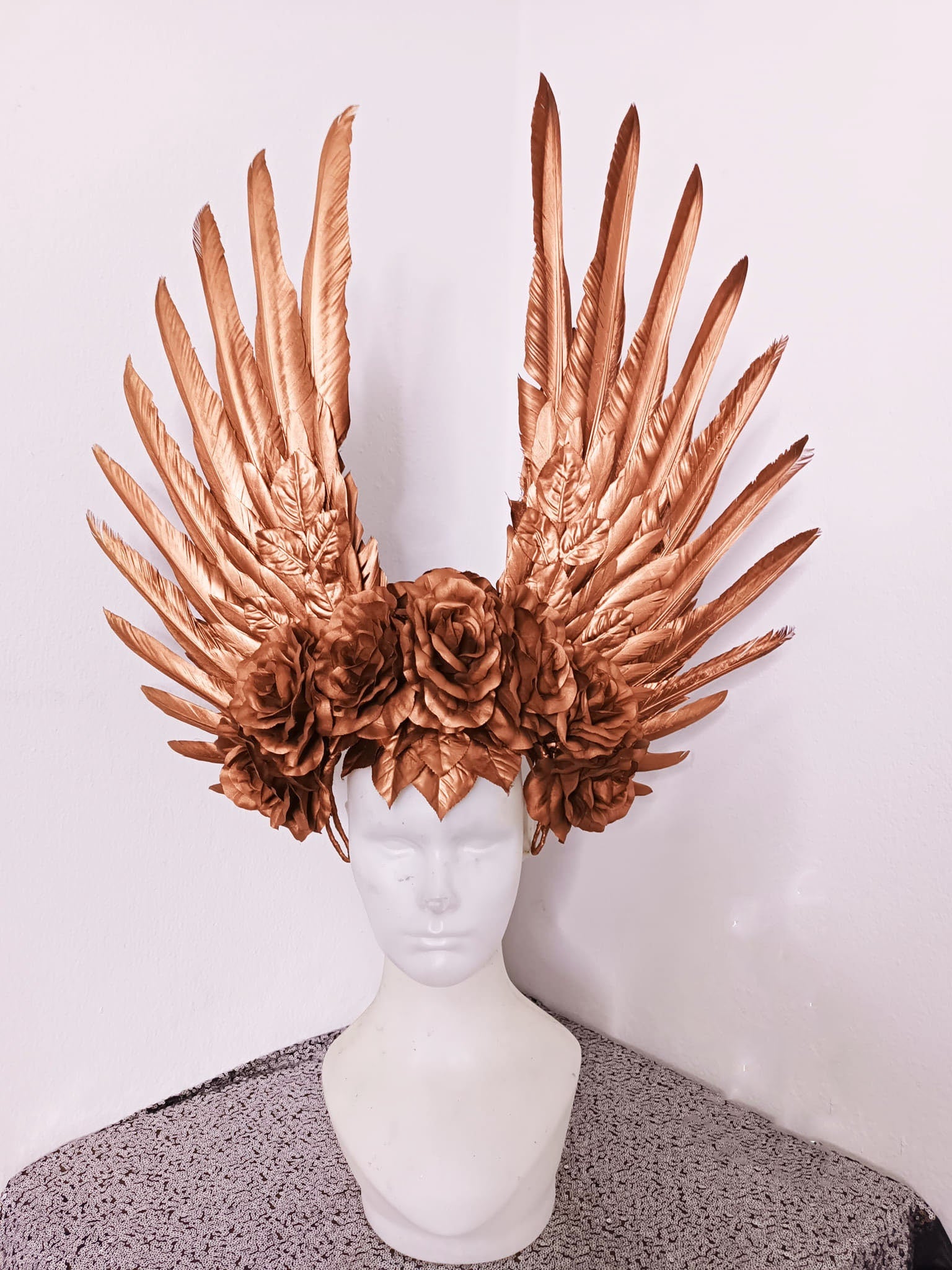 DaNeeNa H1124 In Love Angle Bird Pageant Vegas Dance Showgirl Headdress