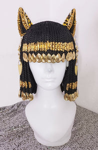 Da NeeNa H1128 Bastet Goddess of Love Egypt Vegas Cabaret Showgirl Pageant Headdress