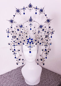 Da NeeNa H1130 Queen of Gem Vast Star Majestic Angel Crystal Showgirl Dance Vegas Headdress