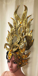 Da NeeNa H113 Drag Showgirl Queen of Wave River Wind Colossal Headdress