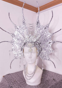 Da NeeNa H1081 Waterworld Aquaman Pageant Showgirl Dance Vegas Crystal Headdress