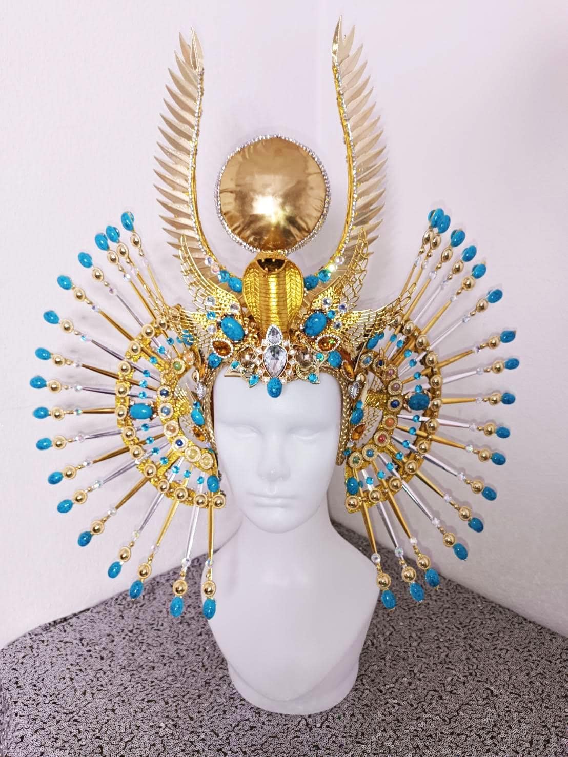 Da NeeNa H1133 Snake War Prince Parade Showgirl Crystal Headdress