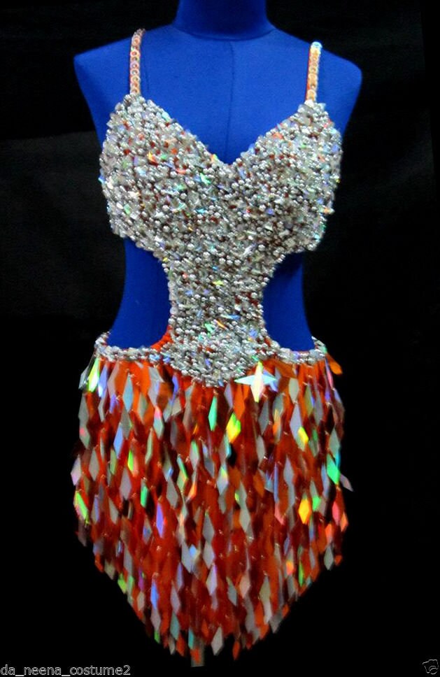 Da NeeNa M009 Salsa Latin Samba Drag Queen Dance Dress  XS-XL