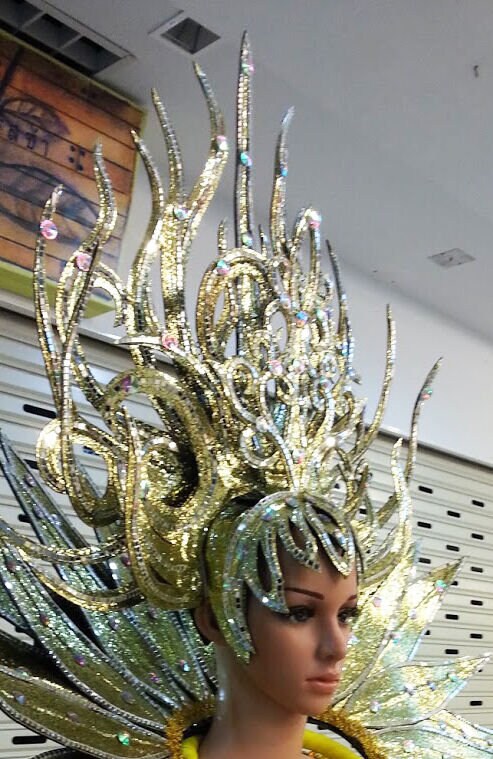 Da NeeNa C726 Forest Warrior Crystal Dance Vegas Showgirl Pageant Headdress