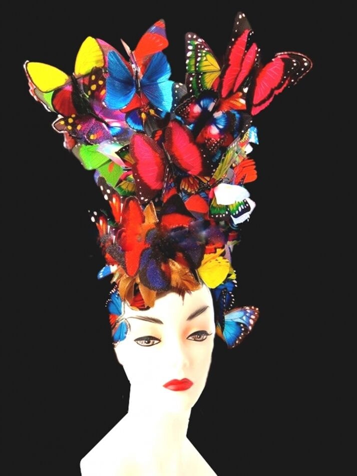 Da NeeNa H095 Alexander Queen Butterfly Showgirl Stage Headpiece Headdress