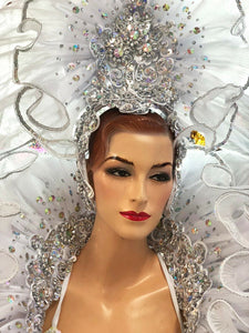 Da NeeNa H910X Waterfall Queen Showgirl Drag Carnival Crystal Headdress