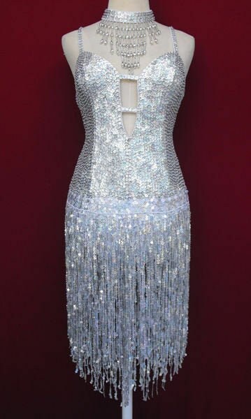 Da NeeNa S4 Evita Salsa Latin Showgirl Drag Dance Dress