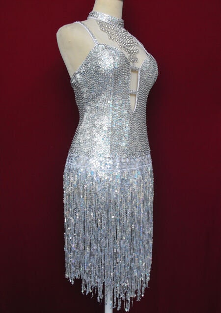 Da NeeNa S4 Evita Salsa Latin Showgirl Drag Dance Dress