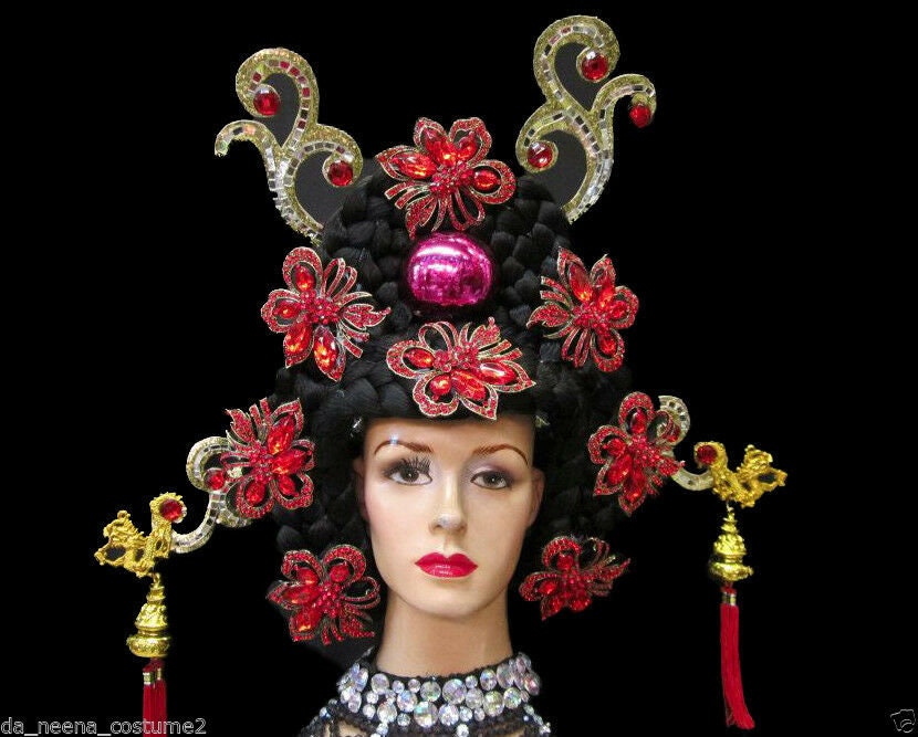 Da NeeNa H148 Chinese China Geisha Japanese Rose Flower Headdress