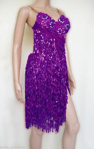 Da NeeNa M034X Latin Salsa Pro Fringe Dance Drag Samba Party Vegas Dress XS-XL