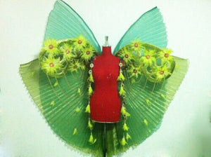 Da NeeNa B038 Vegas Showgirl Drag Colorful Butterfly Backpiece