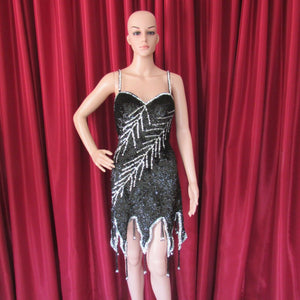 Da NeeNa R14 (Ready to ship) Branch of Tree Queen Showgirl Vegas Salsa Dance Dress L