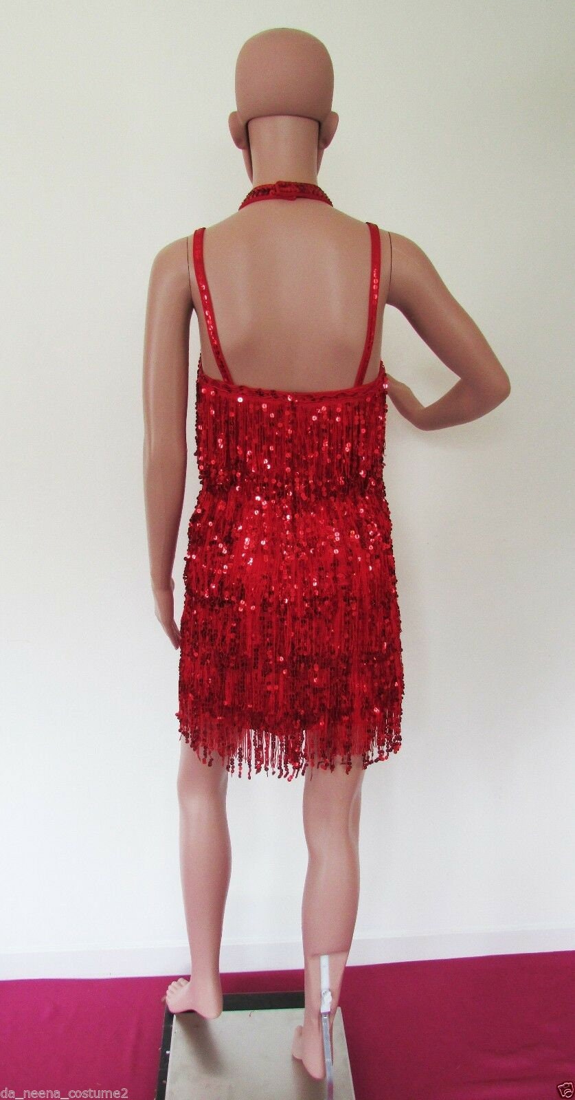 DA NEENA R7 Little Sexy Girl Latin Salsa Dance Pageant Sequin Dress M