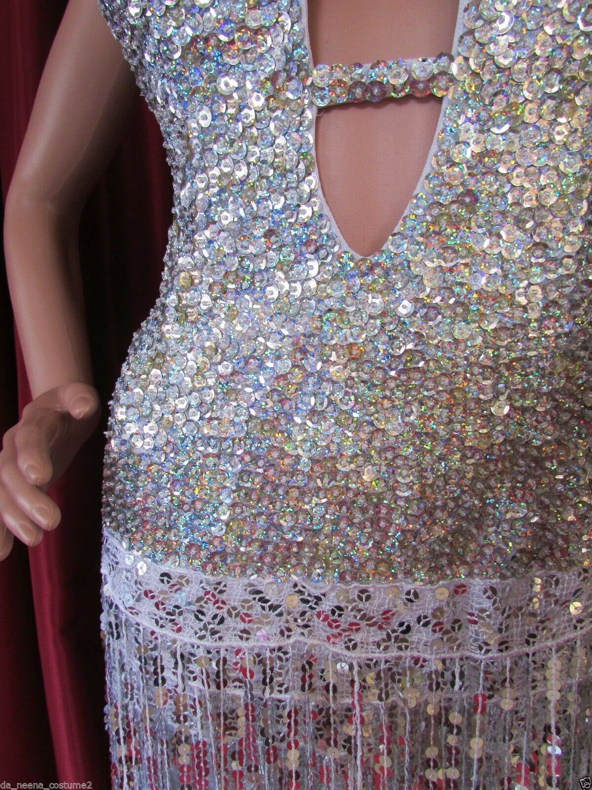 DA NEENA R6 Modern Sissy Girl Salsa Sequin Dress M in Gold, XL in Silver