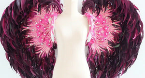 Da NeeNa C720 Giant Heart Showgirl Dancer Pageant Crystal Angel Wings Backpack