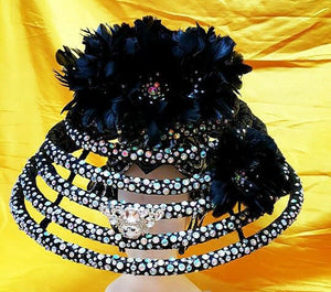 Da NeeNa H840 The Last Samurai Showgirl Dance Vegas Crystal Pageant Headdress