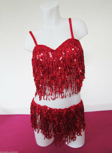 DA NEENA R3 (Ready to ship) Little Party Girl Latin Salsa Dance Pageant Sequin Costume S-M