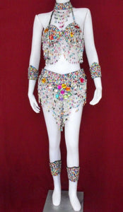 Da NeeNa MR (Ready to ship) Latin Dance Belly Drag Vegas Costume S6-M10