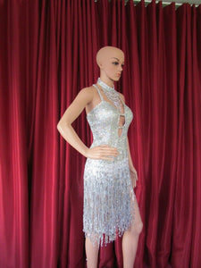 DA NEENA R6 Modern Sissy Girl Salsa Sequin Dress M in Gold, XL in Silver