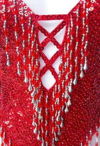 Da NeeNa R28 (Ready to ship)Party Latin Dance Costume Drag Showgirl Leotard M - L