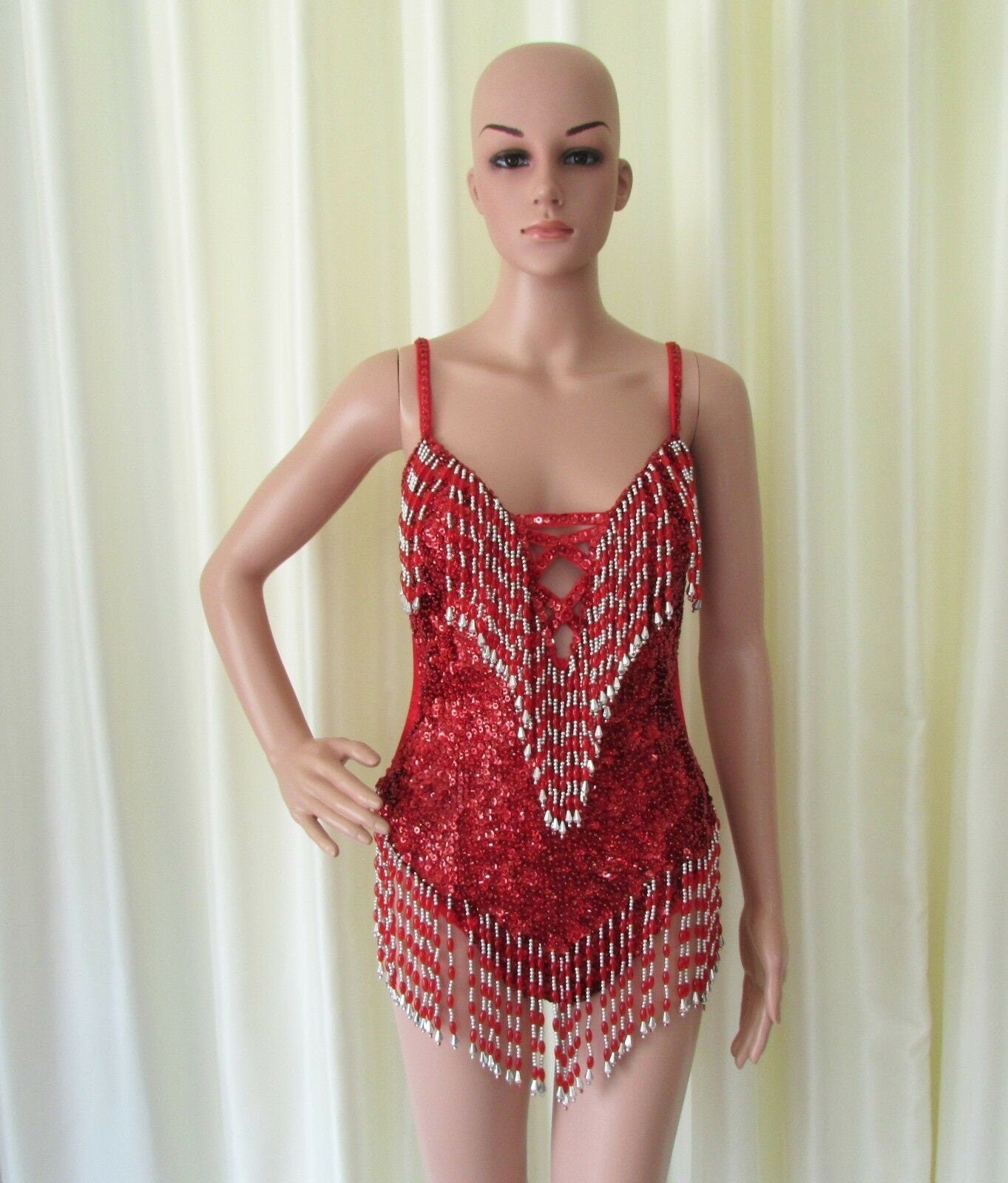 Da NeeNa R28 (Ready to ship)Party Latin Dance Costume Drag Showgirl Leotard M - L