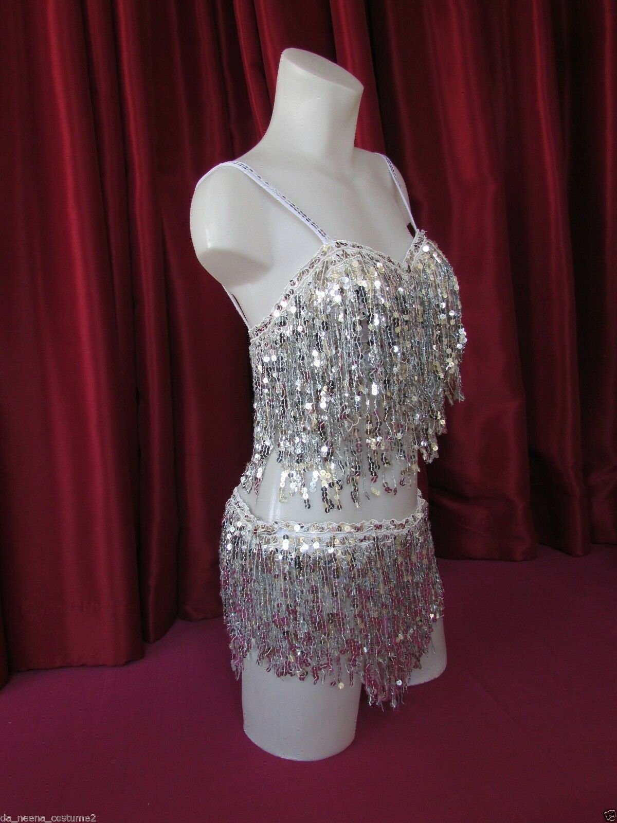 DA NEENA R3 (Ready to ship) Little Party Girl Latin Salsa Dance Pageant Sequin Costume S-M