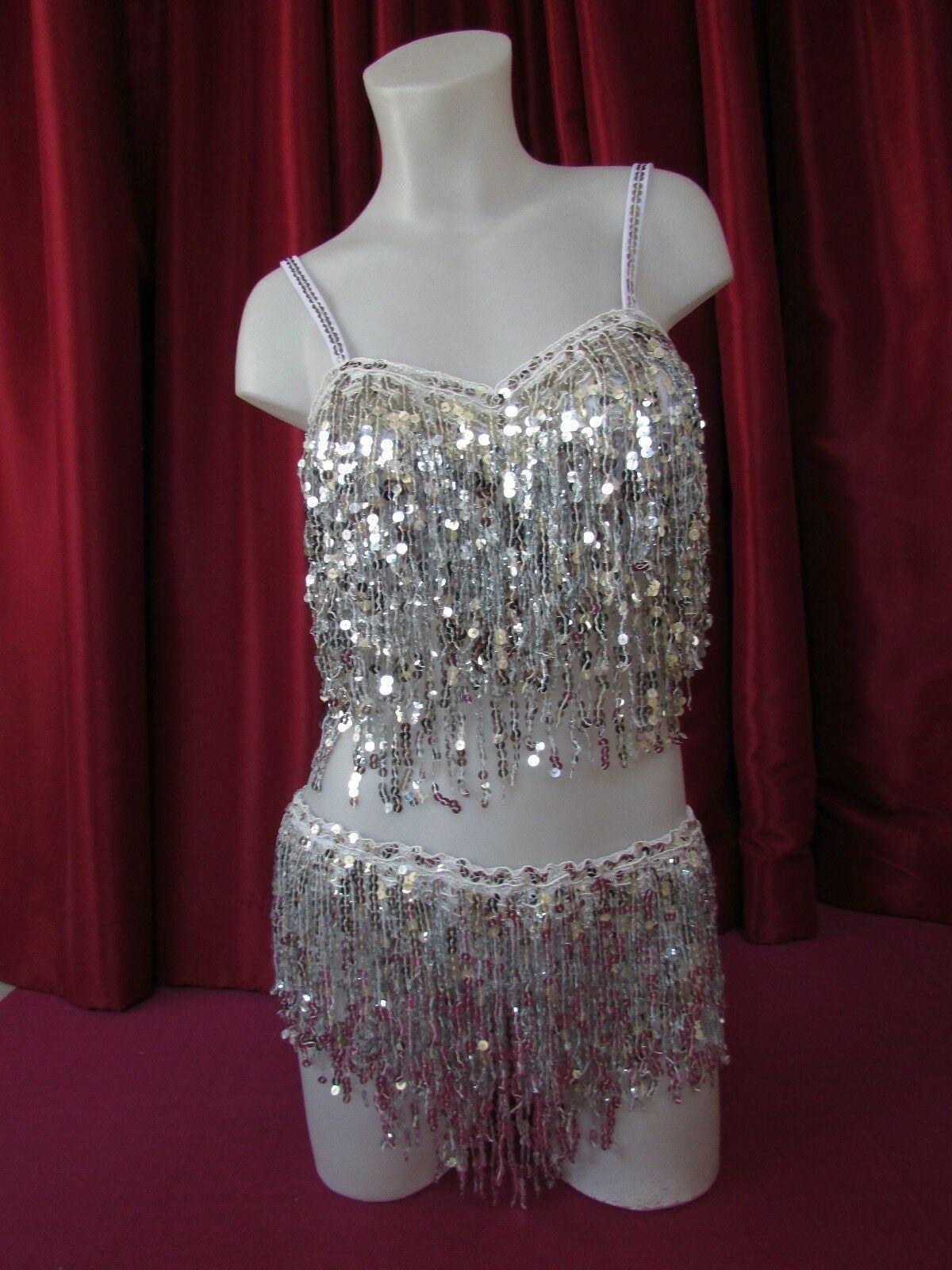 DA NEENA R3 (Ready to ship) Little Party Girl Latin Salsa Dance Pageant Sequin Costume S-M