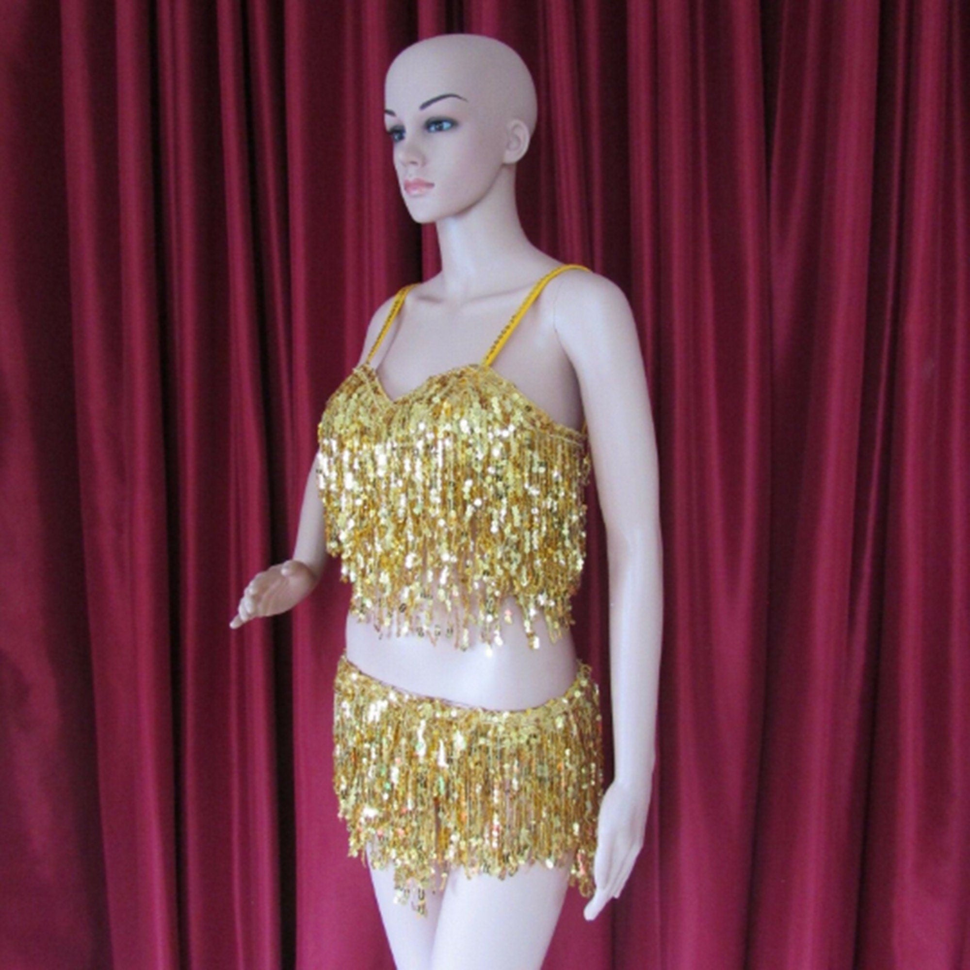 DA NEENA R3 (Ready to ship) Little Party Girl Latin Salsa Dance Pageant Sequin Costume S-M