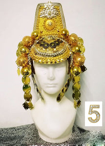 Da NeeNa H1038E 299 Golden Prince Asian Tribe Queen Headdress