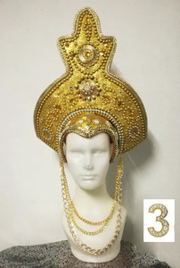 Da NeeNa H1038C 299 Golden Prince Pharaoh Queen Vegas Headdress