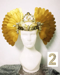 Da NeeNa H1038A 299 Golden Wings Prince Showgirl Headdress