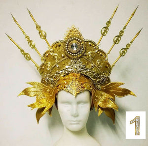 Da NeeNa H1038B 299 Golden Prince Arrow Sun Queen Headdress