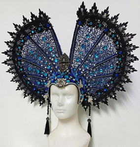 Da NeeNa H1073 The divided World of Emperor Empress Vegas Crystal Headdress